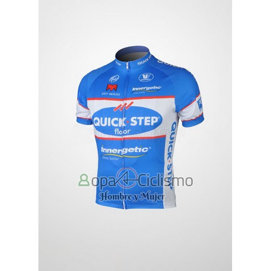 Quick Step Floor Ropa Ciclismo Culotte Corto 2010 Mangas Cortas Azur